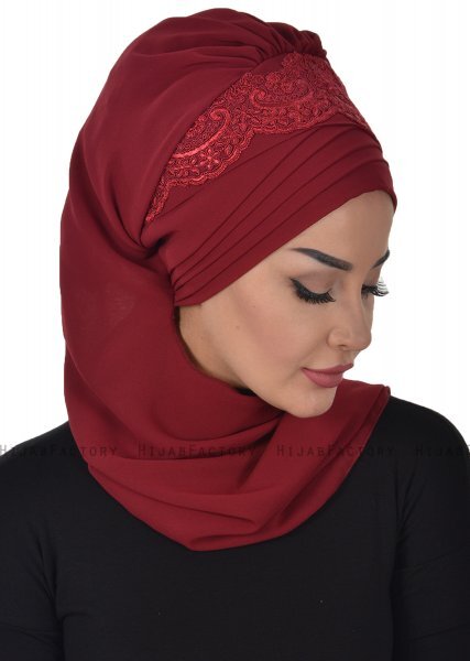 Celine - Turbante Chiffon Burdeos - Ayse Turban