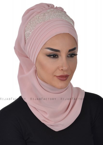 Celine - Turbante Chiffon Rosa De Antaño - Ayse Turban