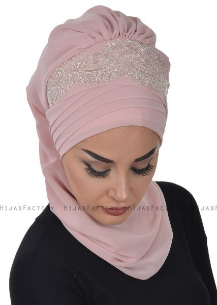 Celine - Turbante Chiffon Rosa De Antaño - Ayse Turban