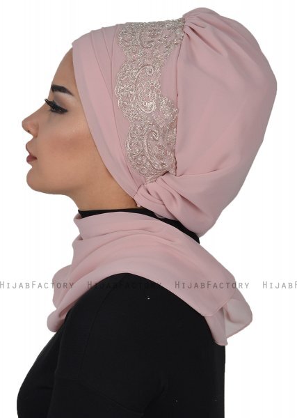 Celine - Turbante Chiffon Rosa De Antaño - Ayse Turban