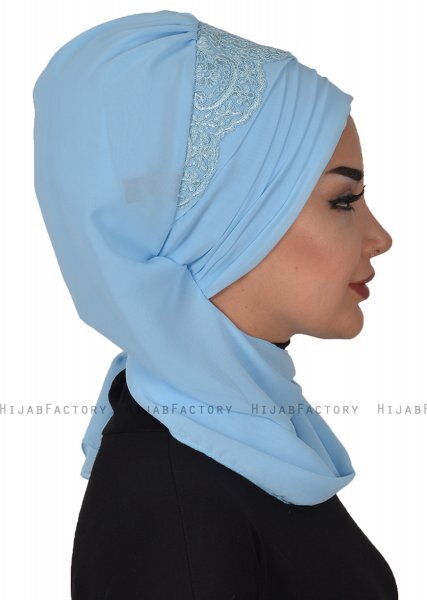 Celine - Turbante Chiffon Azul Claro - Ayse Turban