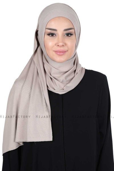 Sigrid - Hijab De Algodón Taupe - Ayse Turban