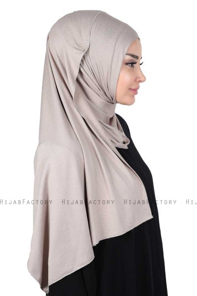 Sigrid - Hijab De Algodón Taupe - Ayse Turban