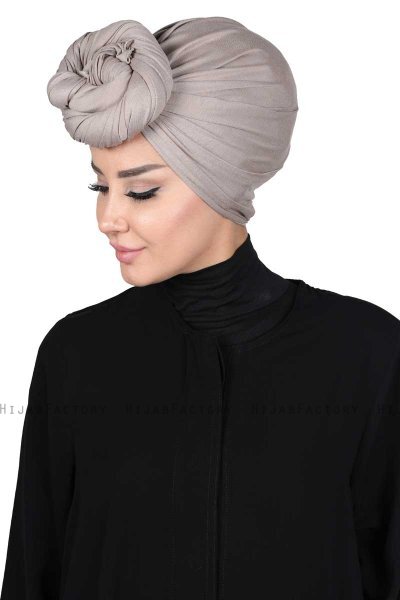 Sigrid - Hijab De Algodón Taupe - Ayse Turban