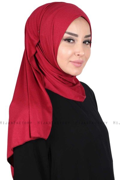 Sigrid - Hijab De Algodón Burdeos - Ayse Turban