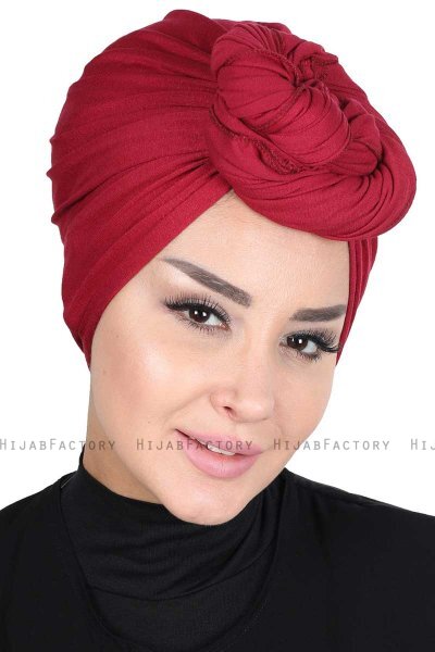 Sigrid - Hijab De Algodón Burdeos - Ayse Turban