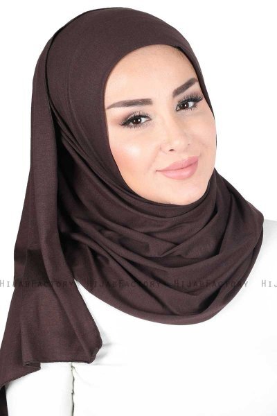Sigrid - Hijab De Algodón Marrón - Ayse Turban