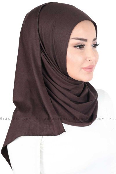 Sigrid - Hijab De Algodón Marrón - Ayse Turban