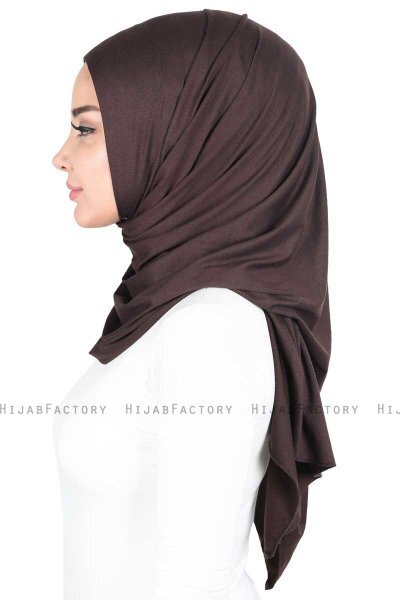 Sigrid - Hijab De Algodón Marrón - Ayse Turban