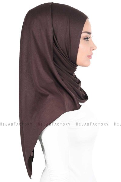 Sigrid - Hijab De Algodón Marrón - Ayse Turban