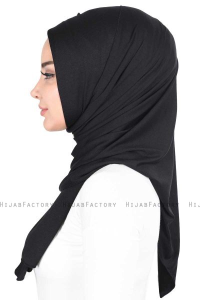 Sigrid - Hijab De Algodón Negro - Ayse Turban
