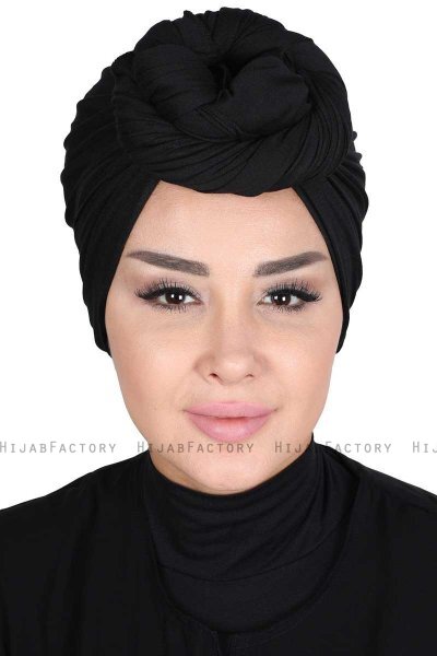Sigrid - Hijab De Algodón Negro - Ayse Turban