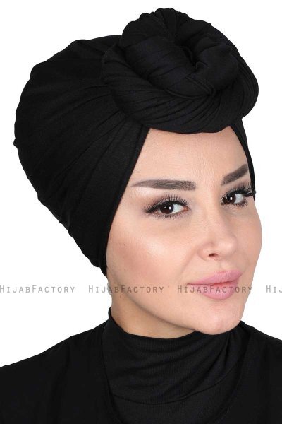 Sigrid - Hijab De Algodón Negro - Ayse Turban