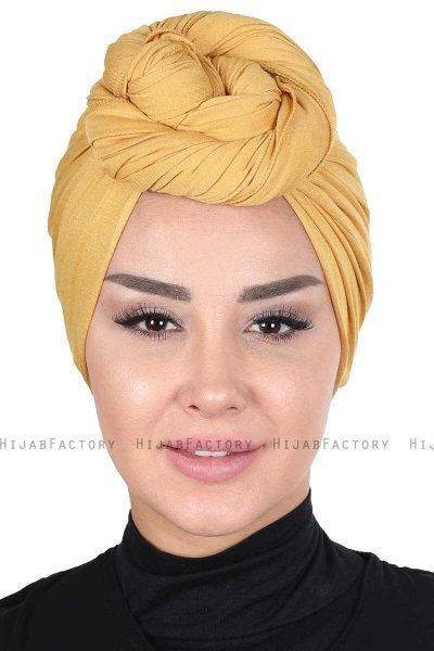 Sigrid - Hijab De Algodón Mostaza - Ayse Turban