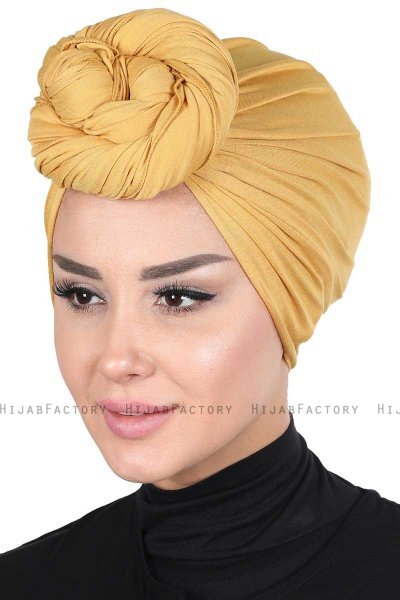 Sigrid - Hijab De Algodón Mostaza - Ayse Turban