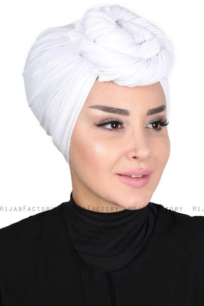 Sigrid - Hijab De Algodón Blanco - Ayse Turban