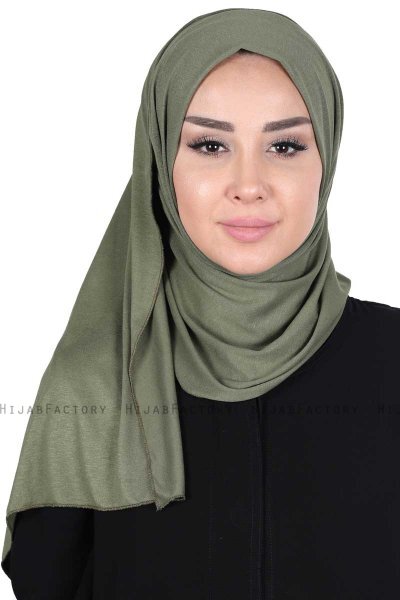 Sigrid - Hijab De Algodón Caqui - Ayse Turban