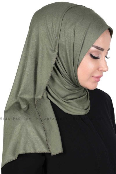 Sigrid - Hijab De Algodón Caqui - Ayse Turban