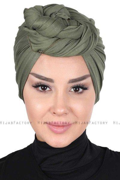 Sigrid - Hijab De Algodón Caqui - Ayse Turban