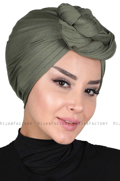 Sigrid - Hijab De Algodón Caqui - Ayse Turban