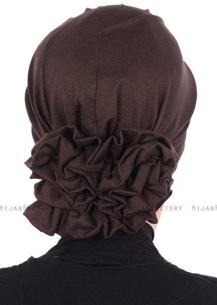 Monica - Turbante De Algodón Marrón - Ayse Turban