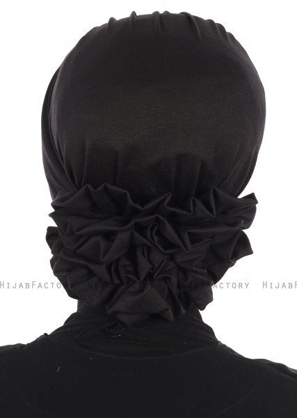 Monica - Turbante De Algodón Negro - Ayse Turban