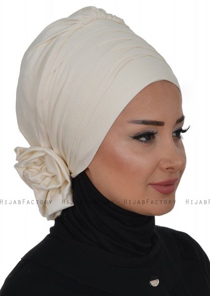Monica - Turbante De Algodón Blanquecino - Ayse Turban