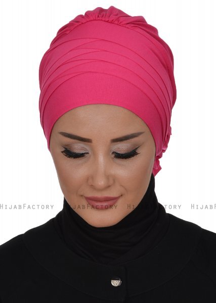 Monica - Turbante De Algodón Fucsia - Ayse Turban