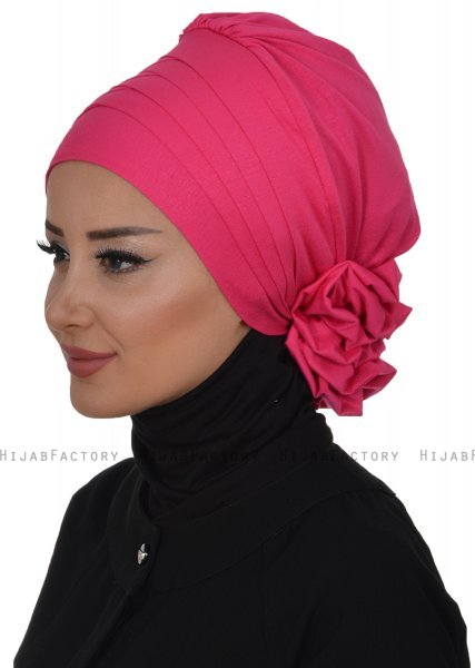 Monica - Turbante De Algodón Fucsia - Ayse Turban