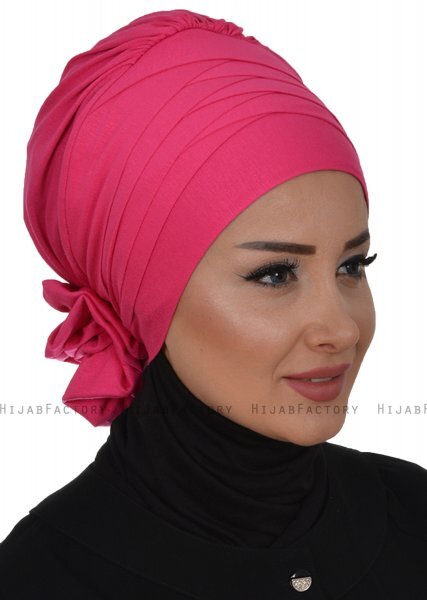Monica - Turbante De Algodón Fucsia - Ayse Turban