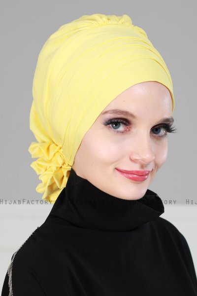 Monica - Turbante De Algodón Amarillo - Ayse Turban