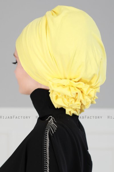 Monica - Turbante De Algodón Amarillo - Ayse Turban