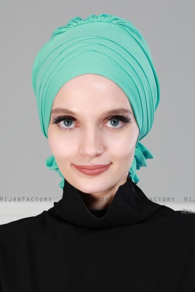 Monica - Turbante De Algodón Turquesa - Ayse Turban