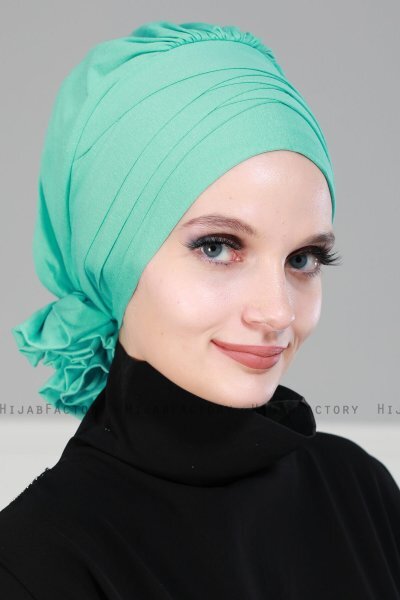 Monica - Turbante De Algodón Turquesa - Ayse Turban