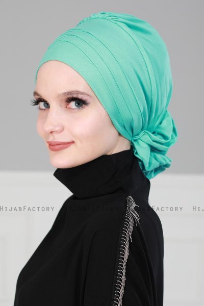 Monica - Turbante De Algodón Turquesa - Ayse Turban