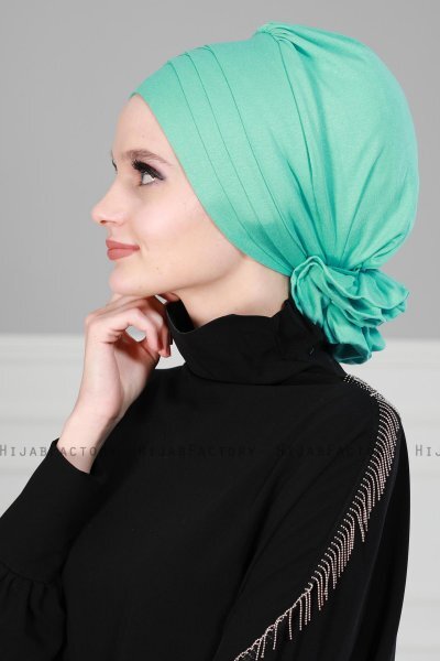 Monica - Turbante De Algodón Turquesa - Ayse Turban