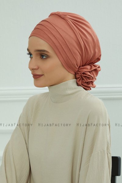 Monica - Turbante De Algodón Salmón