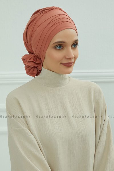 Monica - Turbante De Algodón Salmón