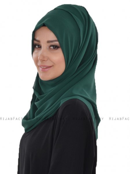 Evelina - Hijab Práctico Verde Oscuro - Ayse Turban