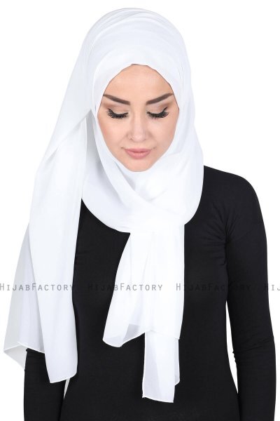 Joline - Hijab Chiffon Premium Blanco