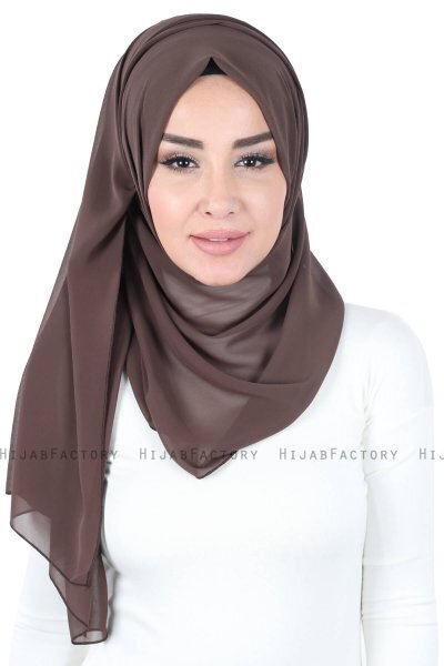 Joline - Hijab Chiffon Premium Marrón