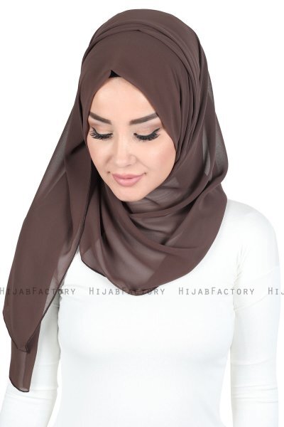 Joline - Hijab Chiffon Premium Marrón