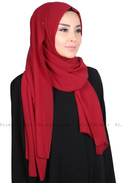 Joline - Hijab Chiffon Premium Burdeos