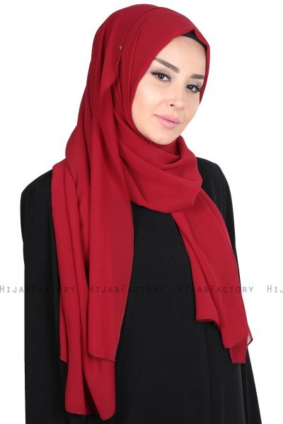Joline - Hijab Chiffon Premium Burdeos