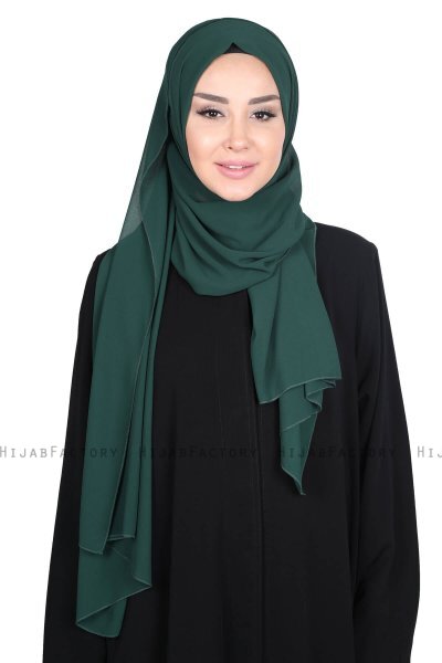 Joline - Hijab Chiffon Premium Verde Oscuro