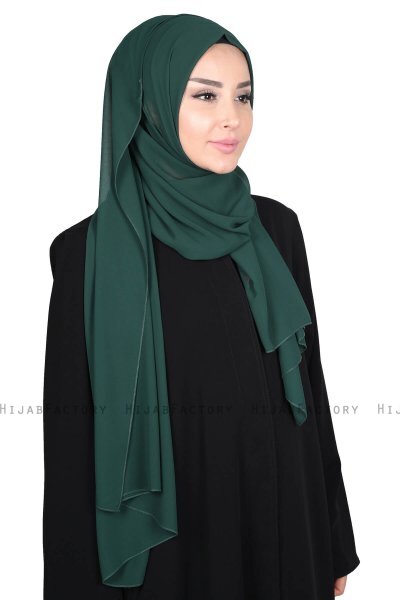 Joline - Hijab Chiffon Premium Verde Oscuro