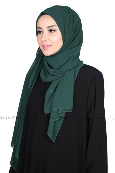 Joline - Hijab Chiffon Premium Verde Oscuro