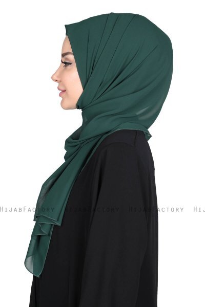 Joline - Hijab Chiffon Premium Verde Oscuro