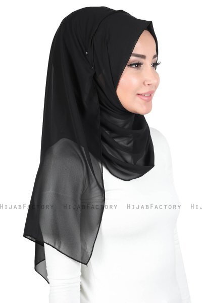 Joline - Hijab Chiffon Premium Negro