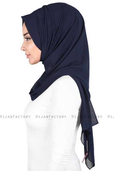 Joline - Hijab Chiffon Premium Azul Marino
